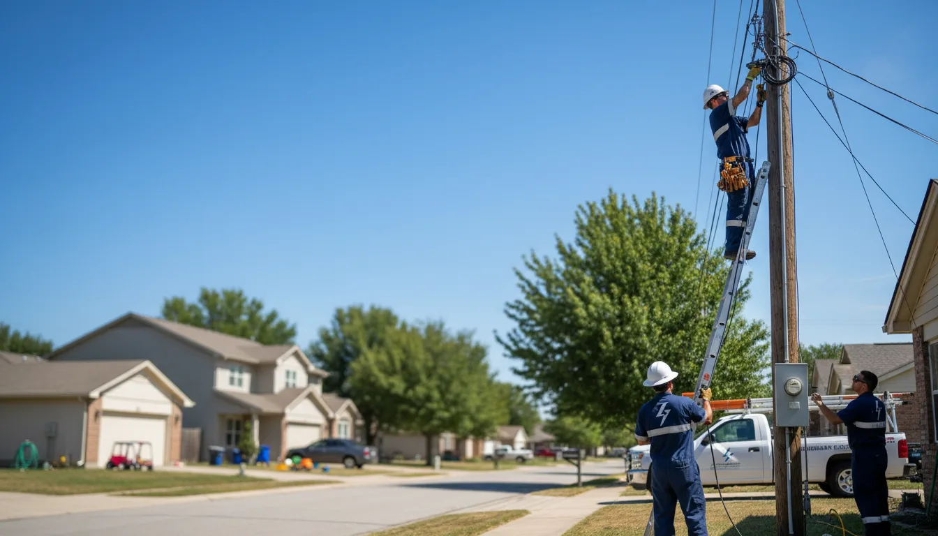 Residential electrician providing installation services in Graford, TX